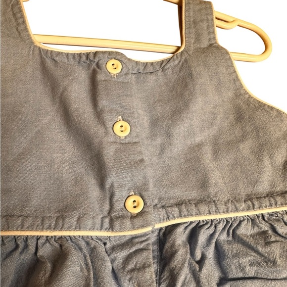 Strasburg Blue Chambray Sleeveless Kite Embroidered Sundress Dress 3T - Picture 4 of 7